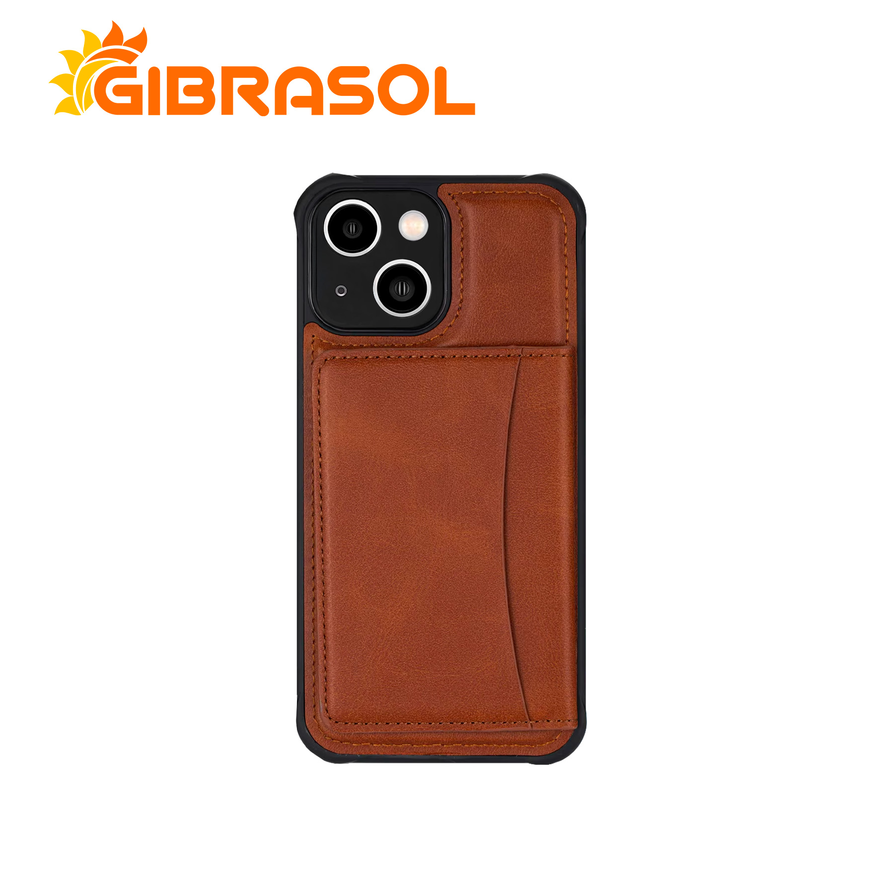 02 F8S012 Estuche Porta Tarjetas de Cuero - iPhone 15 Plus - Imagen 1