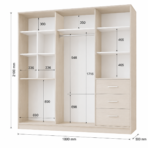 Armario con 4 puertas y 8 gavetas - Imagen 2