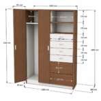 Armario con 2 puertas y 6 gavetas - Imagen 2