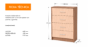 Gavetero con cajón y puertas - Imagen 4