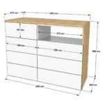 Gavetero con cajón y puertas - Imagen 2