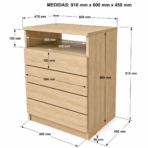 Gavetero con cajón y puertas - Imagen 2