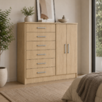 Gavetero con cajón y puertas
