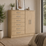 Gavetero con cajón y puertas