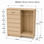 Gavetero con cajón y puertas - Imagen 2