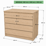 Gavetero con cajón y puertas - Imagen 2