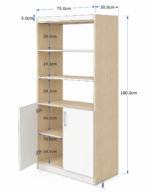 Organizador + puertas - Melamina - Imagen 2