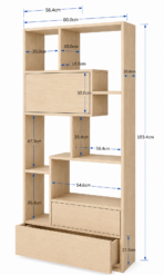 Organizador + puertas - Melamina - Imagen 2